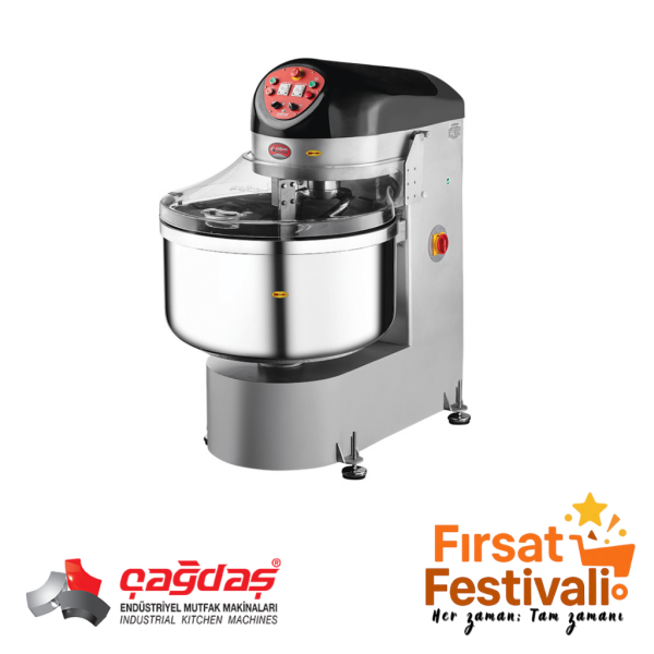 Çağdaş Makina Çağdaş Çift Devir 150 kg Spiral Hamur Yoğurma Makinesi 380V