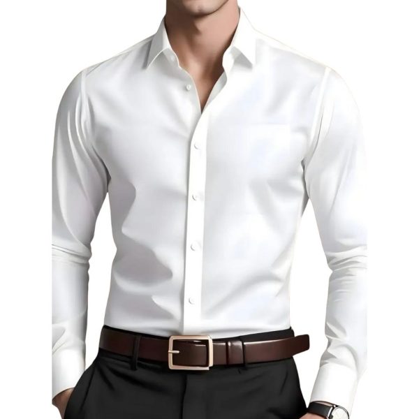 Pamuklu Saten Fit Kesim Gömlek